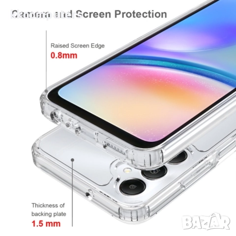 Samsung Galaxy A05s Удароустойчив TPU Калъф и Протектор, снимка 3 - Калъфи, кейсове - 52673978