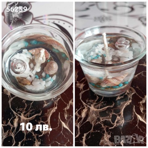 Морски гел свещи, снимка 2 - Декорация за дома - 42293937