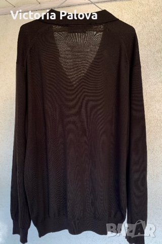 Шоколадов пуловер/блуза CAFÉ COTON Франция екстра нежен меринос, снимка 7 - Блузи - 42378372