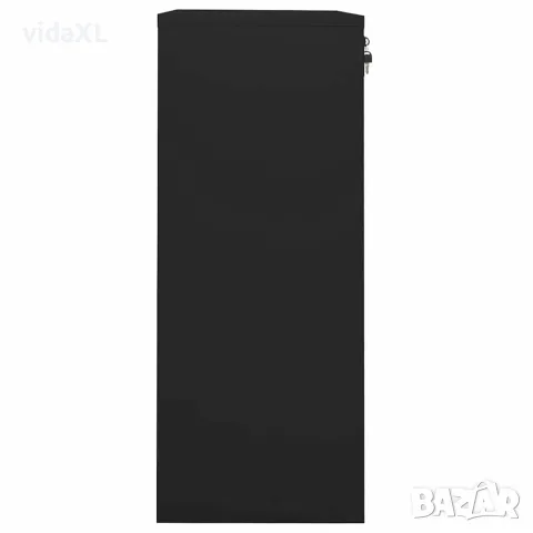 vidaXL Офис шкаф, черен, 90x40x102 см, стомана, снимка 2 - Шкафове - 56147060