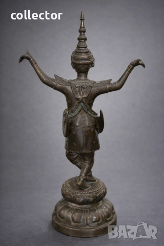 Бронзова скулптура / фигура на "Апсара". №7933, снимка 4 - Антикварни и старинни предмети - 53746876