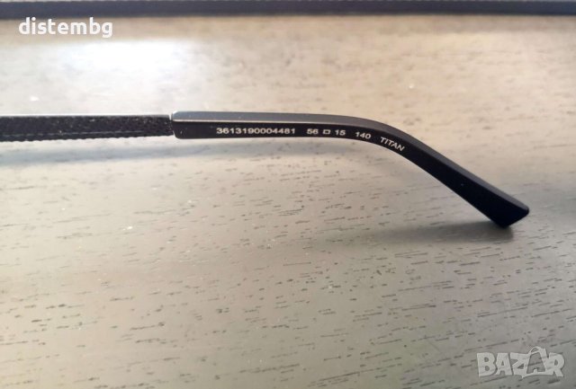 Титаниеви правоъгълни черни големи очила Julius JUL19 с половин рамка, снимка 3 - Слънчеви и диоптрични очила - 41527518