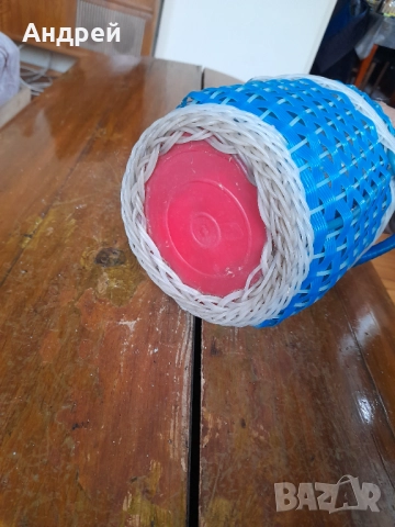 Стар плетен буркан #4, снимка 7 - Други ценни предмети - 52079801