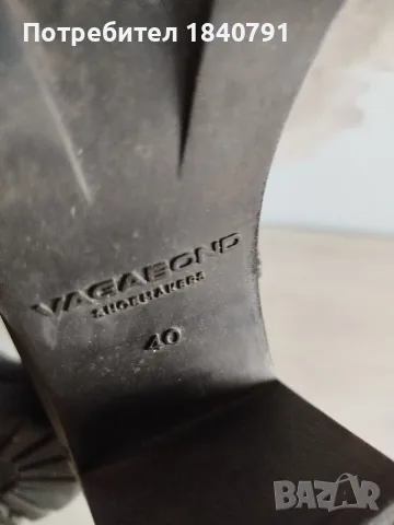 Черни боти VAGABOND – естествена кожа, № 40, снимка 6 - Дамски боти - 56112027