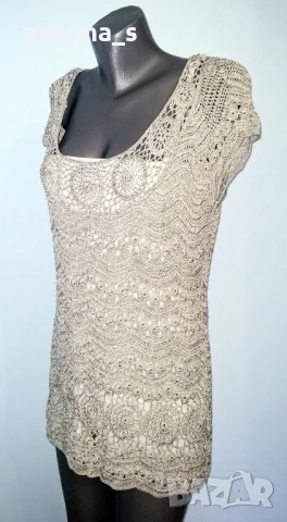 Два различни броя / Плетена на една кука туника за повод "Spiegel" и "Laura Ashley" / голям размер , снимка 4 - Туники - 28230789