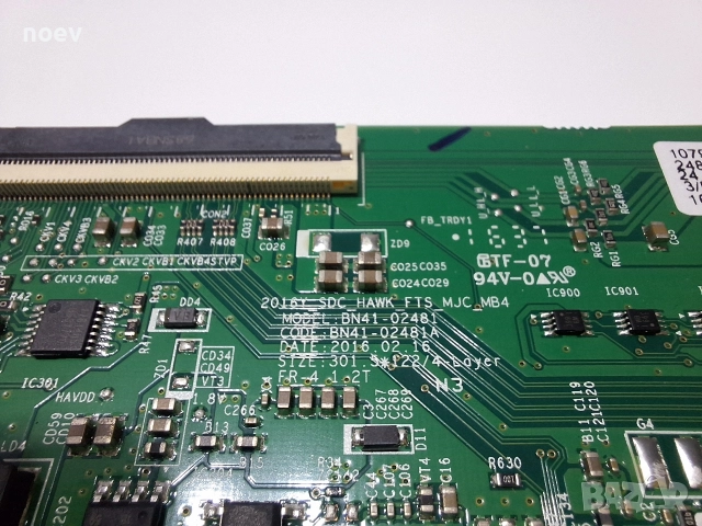 T-Con BN41-02481A от Samsung UE49 K6379SU, снимка 3 - Части и Платки - 52807587