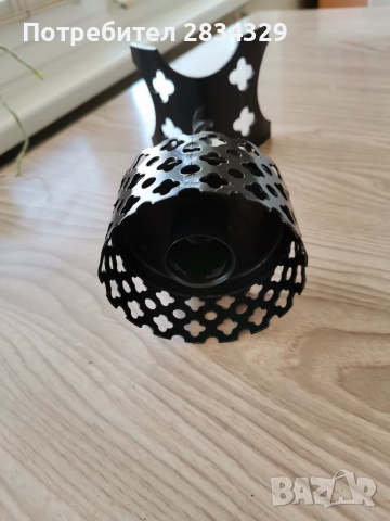 Свещник от ковано   желязо, височина 20 см, снимка 3 - Други - 36242641