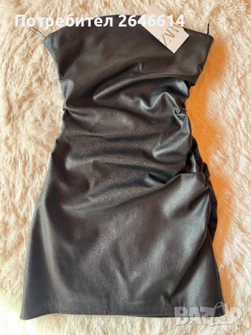 Кожена рокля на Zara