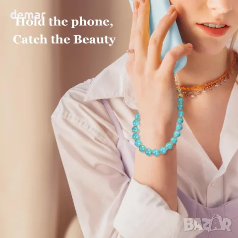 ROCONTRIP Ръчно изработена верижка за телефон с мъниста, снимка 2 - Селфи стикове, аксесоари - 49856667