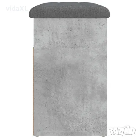 vidaXL Пейка за обувки, бетонно сив, 62x32x50 см, инженерно дърво, снимка 6 - Маси - 56148098