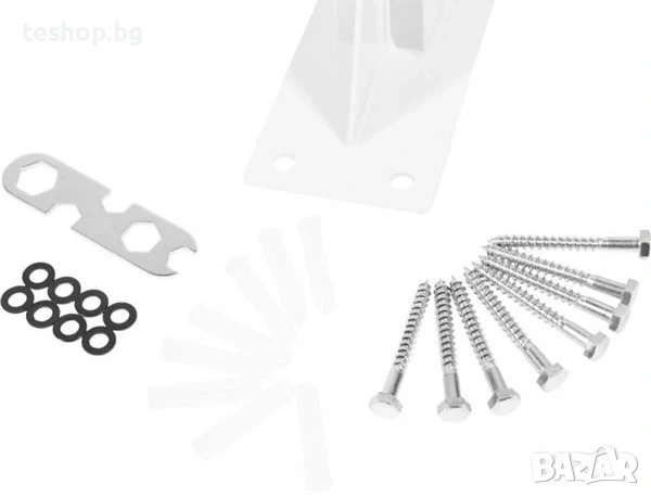 Стенен лост за набирания Gorilla Sports, бял до 350 кг, снимка 2 - Фитнес уреди - 53741902