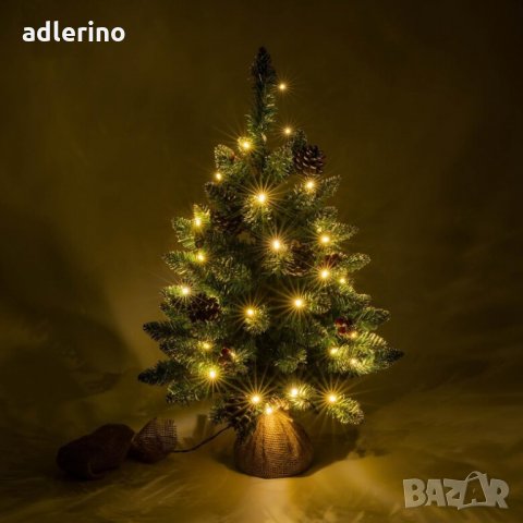 Декоративно Коледно светещо дръвче, 20 ЛЕД, 45 см, Коледна украса, снимка 2 - Декорация за дома - 35749366