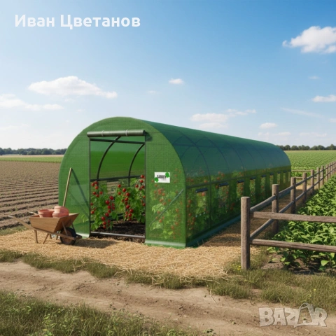 Голяма оранжерия - идеална вентилация и здрава конструкция