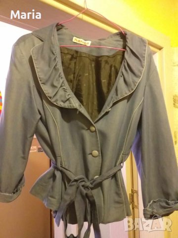 Макси сако в син цвят