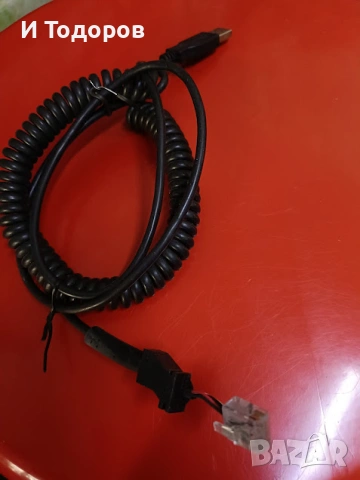 Спирален USB-A към RJ45 кабел , снимка 2 - Кабели и адаптери - 53826447