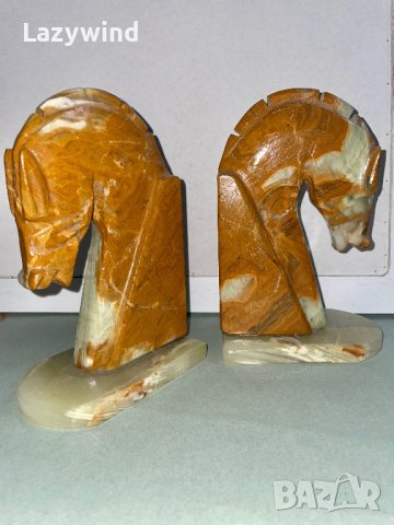 Стопери за книги от оникс във формата на коне, снимка 5 - Антикварни и старинни предмети - 44286811