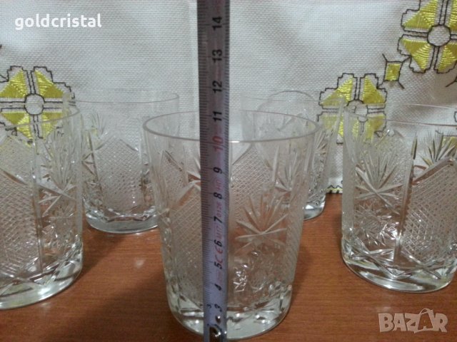 Кристални чаши за вода , снимка 7 - Антикварни и старинни предмети - 44231246