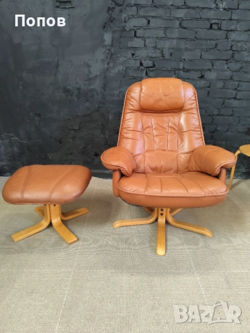 Шведско дизайнерско релакс кресло, снимка 4 - Дивани и мека мебел - 52435187