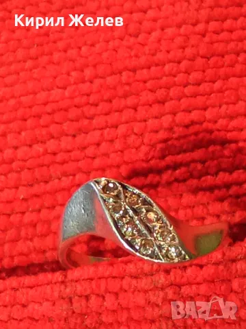 КРАСИВ СКЪПОЦЕНЕН СРЕБЪРЕН ПРЪСТЕН СРЕБРО ВИСОКА ПРОБА с ИСКРЯЩИ ФАСЕТИРАНИ ПЛАНИНСКИ КРИСТАЛИ 47968, снимка 10 - Пръстени - 49606556