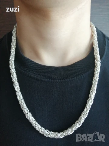 Ланец, Синджир кралска плетка-999 сребро , снимка 2 - Колиета, медальони, синджири - 50651940