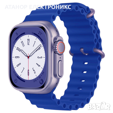 Каишка за часовник за Apple Watch 1/2/3/4/5/6/7/8/9/SE/SE 2/Ultra/Ultra 2 (42/44/45/49mm) - Blue, снимка 1 - Аксесоари за Apple - 44731792