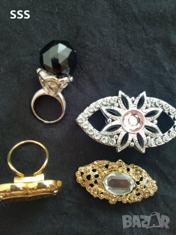 Брошки и пръстен, снимка 2 - Пръстени - 41578524