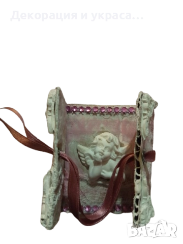 Бутикови подаръци за гости на кръщене „Прозорец с ангелче“, снимка 2 - Декорация - 52594301