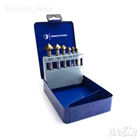 Нов Комплект свредла за зенкероване от 6 части Алуминий Дърво Пластмаса Стомана, снимка 6 - Други стоки за дома - 41782526