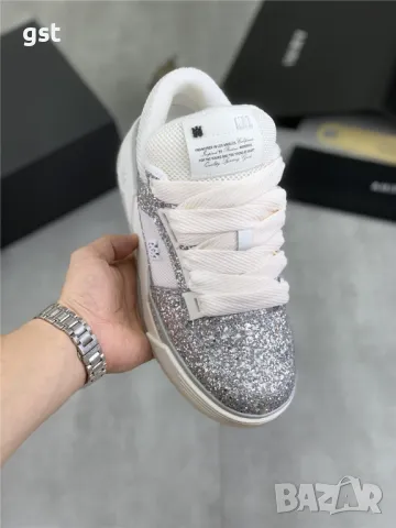 Редки Amiri White Diamond 💎 дизайнерски Маратонки Унисекс Мъжки дамски кецове , снимка 2 - Маратонки - 50074843