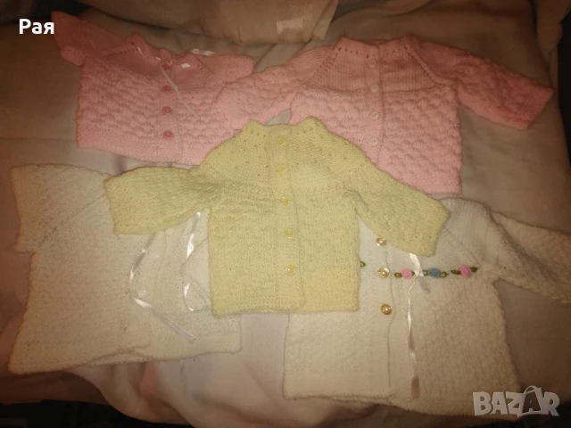 Лот  5 броя плетени блузи + одеало 