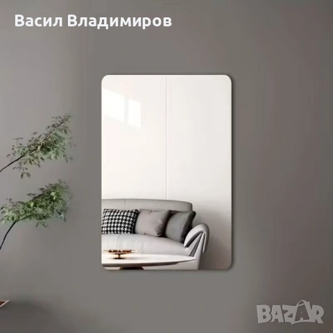 Самозалепващо се акрилно огледало Овал / Правоъгълник, снимка 3 - Огледала - 53038654
