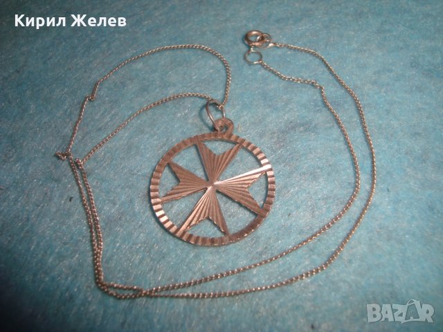 СРЕБЪРЕН МАЛТИЙСКИ КРЪСТ с ВЕРИЖКА - СРЕБРО 925 СРЕБЪРНО КОЛИЕ МЕДАЛЬОН ПЕНДАНТ 25139, снимка 3 - Колиета, медальони, синджири - 35769779