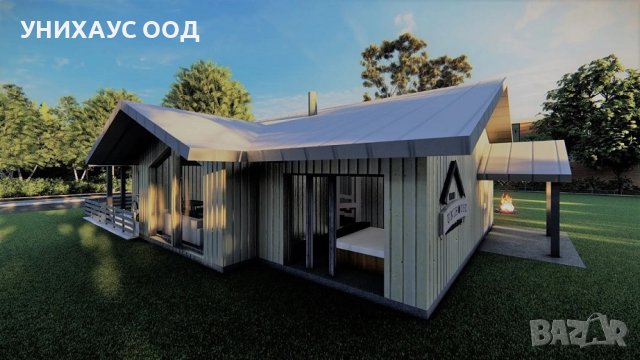 Едноетажна Къща Дом Дени 99,06 м2, снимка 4 - Монтажи - 35187401