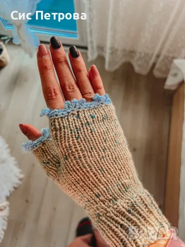 Нови ръчно плетени ръкавици без пръсти, снимка 2 - Ръкавици - 48496036