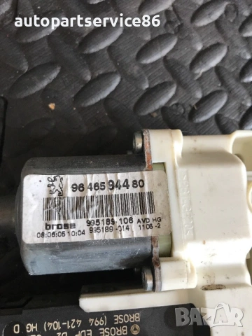 Мотор за предно дясно  стъкло на странична врата за Peugeot 407 (2003-2008) 0130822201, снимка 3 - Части - 53735122