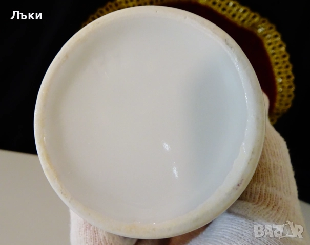 Порцеланова ваза,злато,Кораб,остров Хелголанд. , снимка 8 - Вази - 52939036