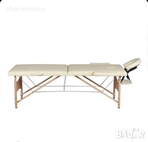 трисекторна козметична масажна кушетка алуминиева черна масажно легло, снимка 6 - Кушетки - 53165988