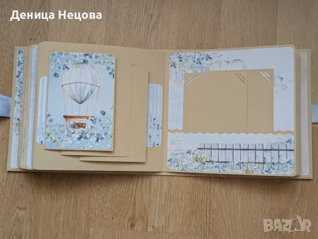 Бебешки ръчно изработен албум за снимки, подарък за погача, подарък за бебе, рожден ден, снимка 5 - Други - 49735772