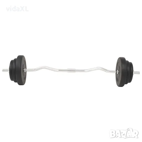 vidaXL Комплект щанга и дъмбели, 30 кг, снимка 7 - Фитнес уреди - 56148402