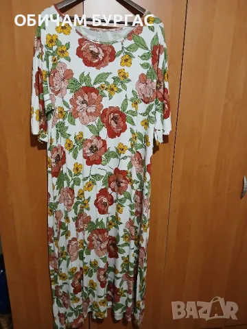 НОВА 4xl раз.58 КРАСИВА ЛЯТНА РОКЛЯ С ЦВЕТЯ, снимка 5 - Рокли - 49589709