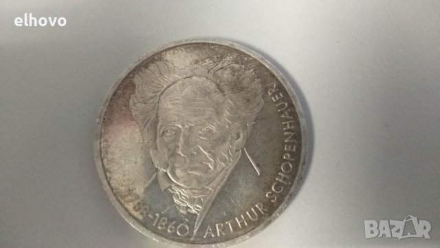 Монета 10 deutsche mark 1988, Arthur Shopenhauer, снимка 2 - Нумизматика и бонистика - 38877980