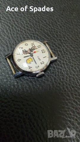 Анимиран Механичен Часовник ЛУЧ Сделано в СССР Работещ, снимка 3 - Колекции - 42689757