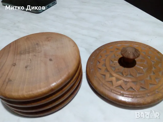 Купа с капак винтидж от соца фи 11см и Н-5 см, снимка 4 - Антикварни и старинни предмети - 55735707