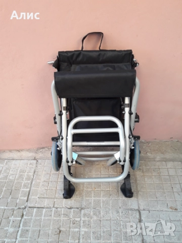 сгъваема транспортна количка стол, снимка 2 - Инвалидни колички - 52542734