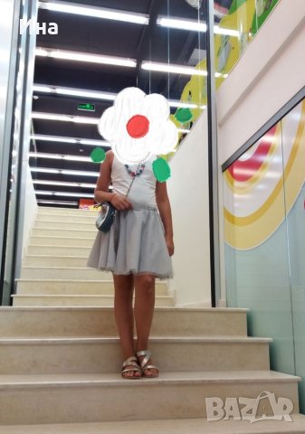 Сребриста тюлена блестяща пола Reserved р-р 140 см., снимка 7 - Детски рокли и поли - 41359043