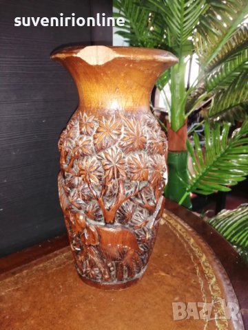 Дървена ваза, снимка 2 - Вази - 39160310