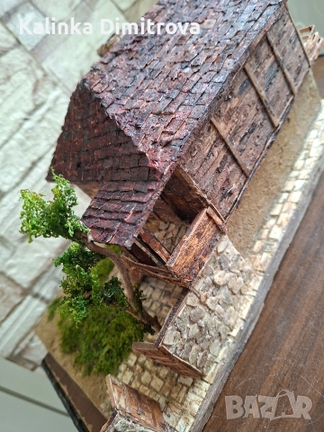За любителите на старинни къщи-ръчно изработен макет на къща в Странджа планина., снимка 13 - Декорация за дома - 53673341