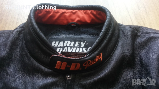 HARLEY DAVIDSON Racing Leather Jacket размер 3XL мото яке естествена кожа 8-27, снимка 13 - Якета - 52159708