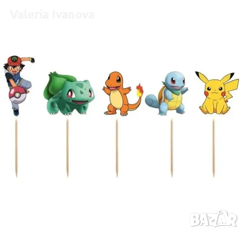 Комплект топери покемон, Pokemon Pikachu, 10 броя 10008