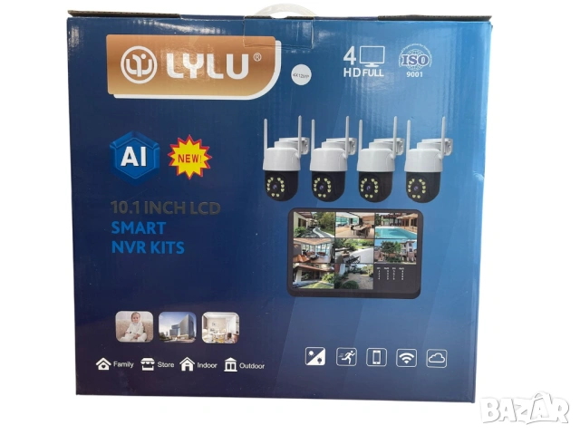 Комплект 4 камери HD FULL с дисплей 7 инч App: ICsee, снимка 3 - Комплекти за видеонаблюдение - 53365707